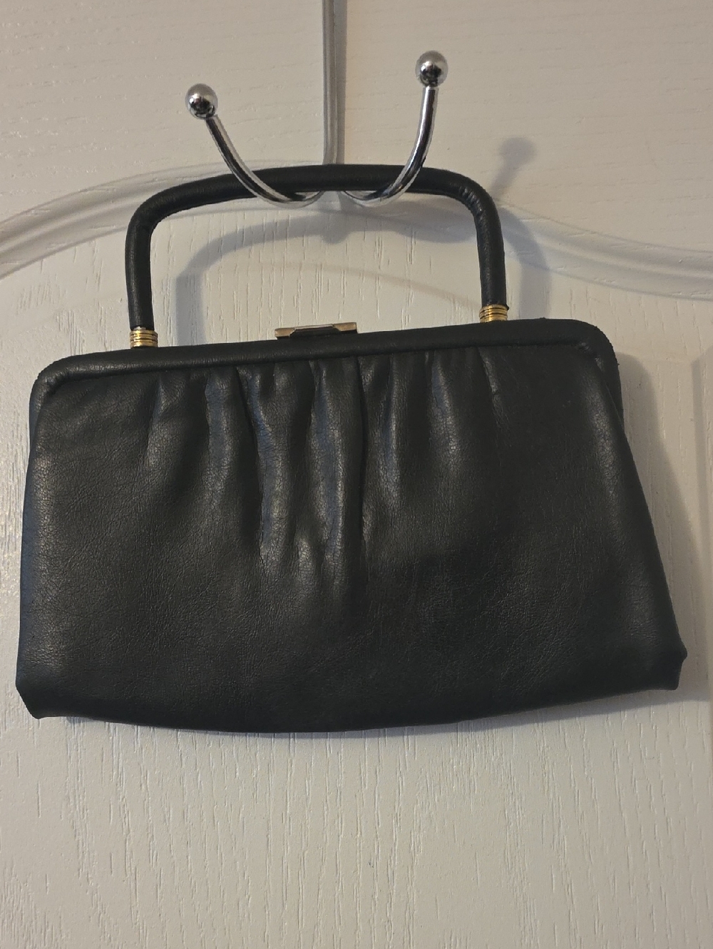 Vintage Ands Classic Black Top-Handle Women's Bag